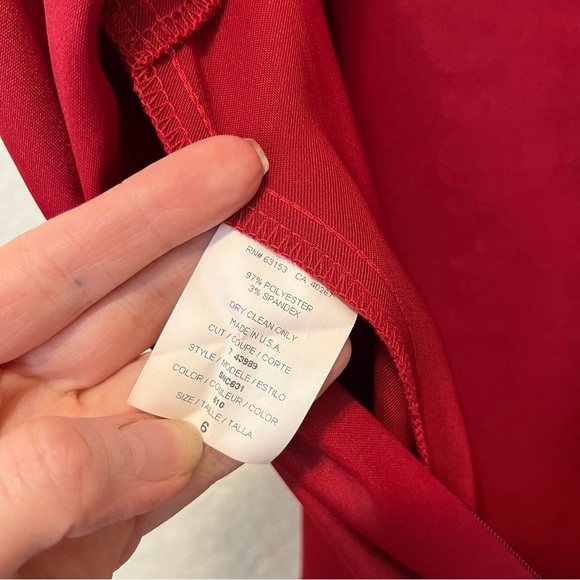 Vintage 90s Y2K Dress Sheath Red Satin Beaded Goth Gothic Retro CDC 6 - Picture 15 of 16